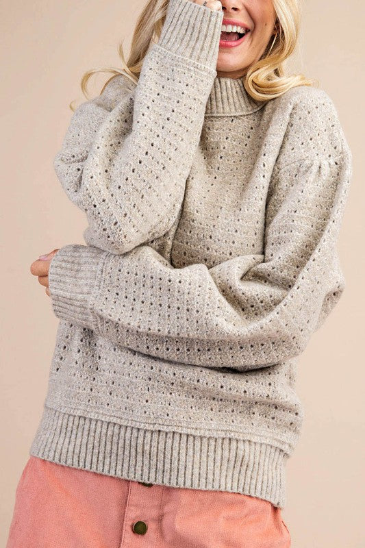 Polly Pullover Sweater In Oatmeal
