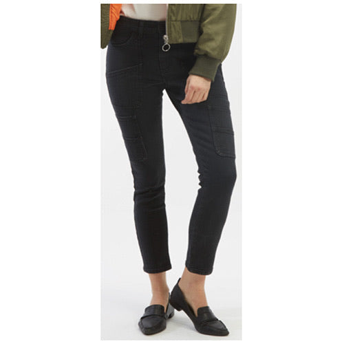 Mid-Rise Skinny Carpenter Jean in Washed black