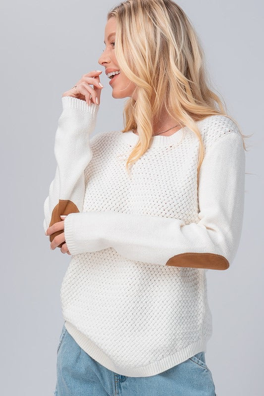 The Julie Woven Sweater in Ivory