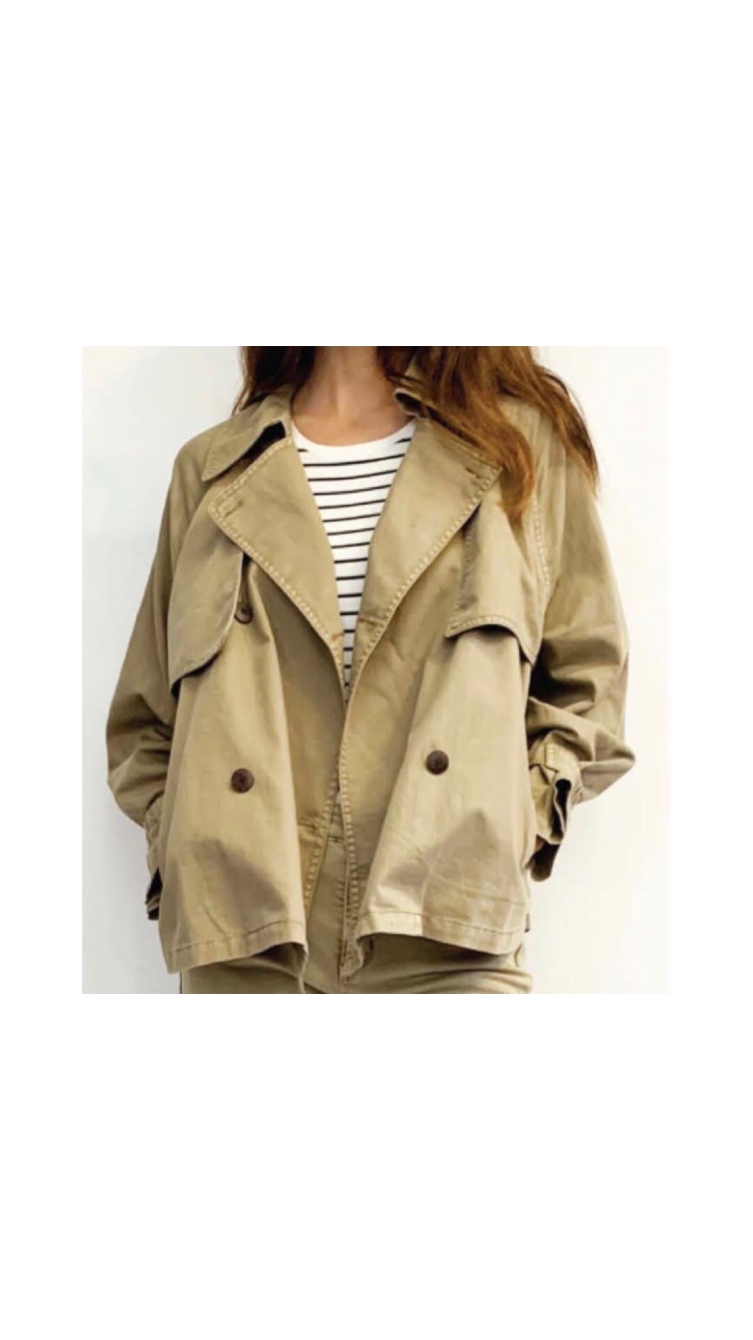 Feminine Trench Coat in Khaki