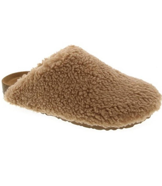 Oh So Soft Sherpa Clog in Camel
